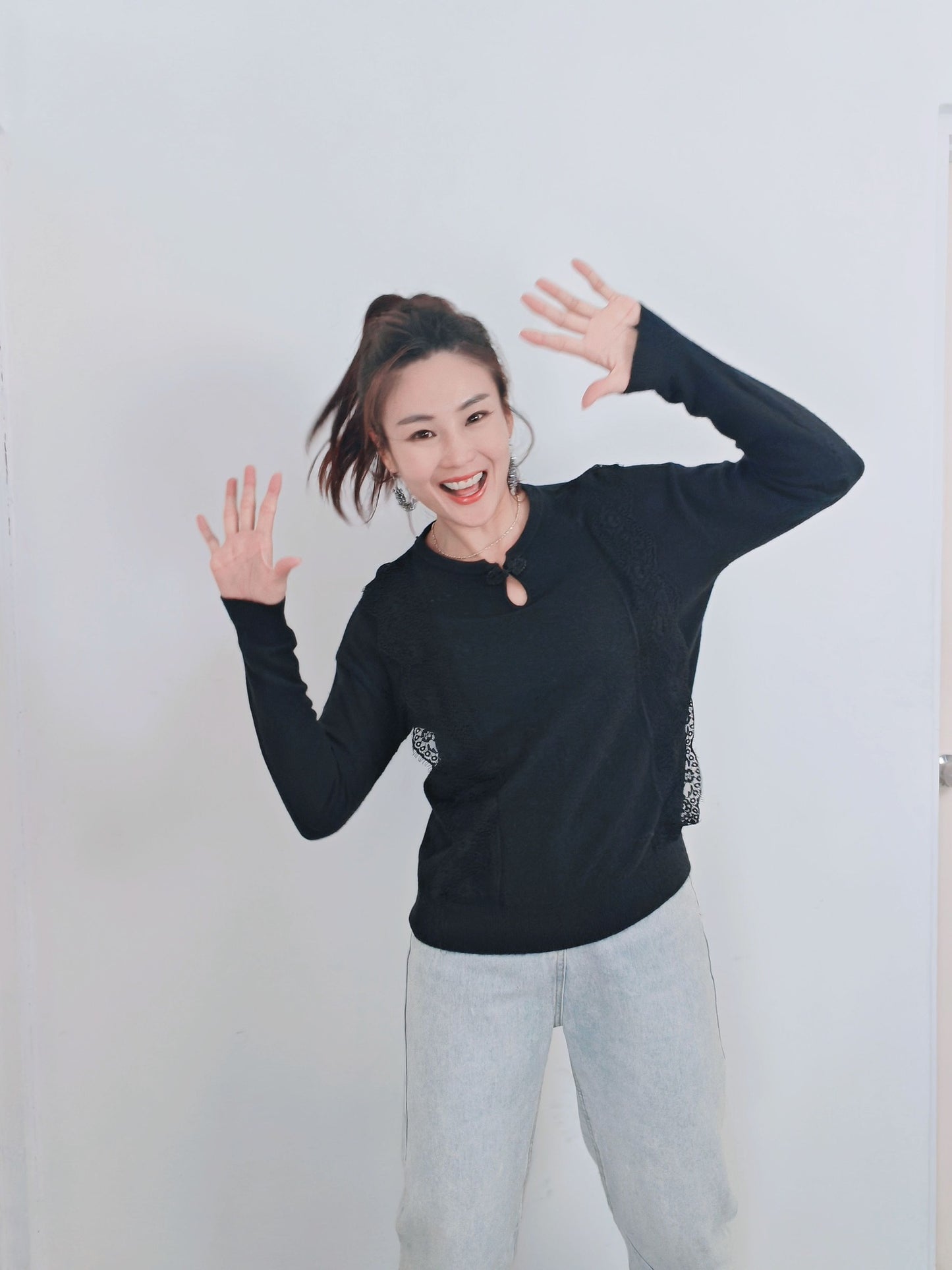 T4123- Long sleeve knit top PREMIUM