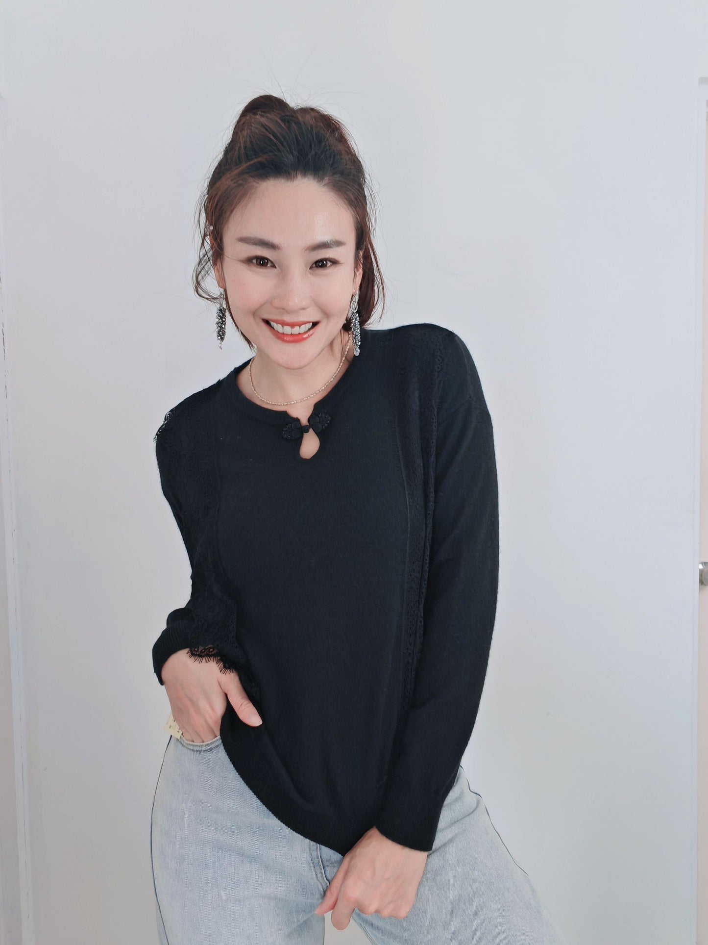 T4123- Long sleeve knit top PREMIUM