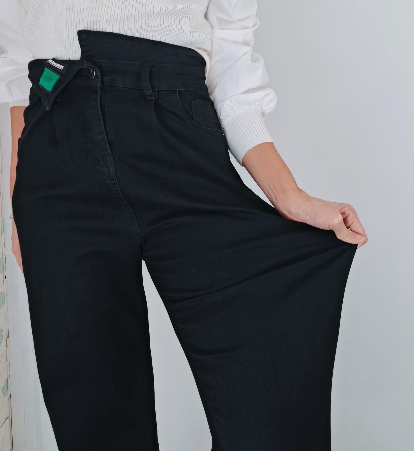 P4381 DENIM HIGH WAIST LONG JEAN
