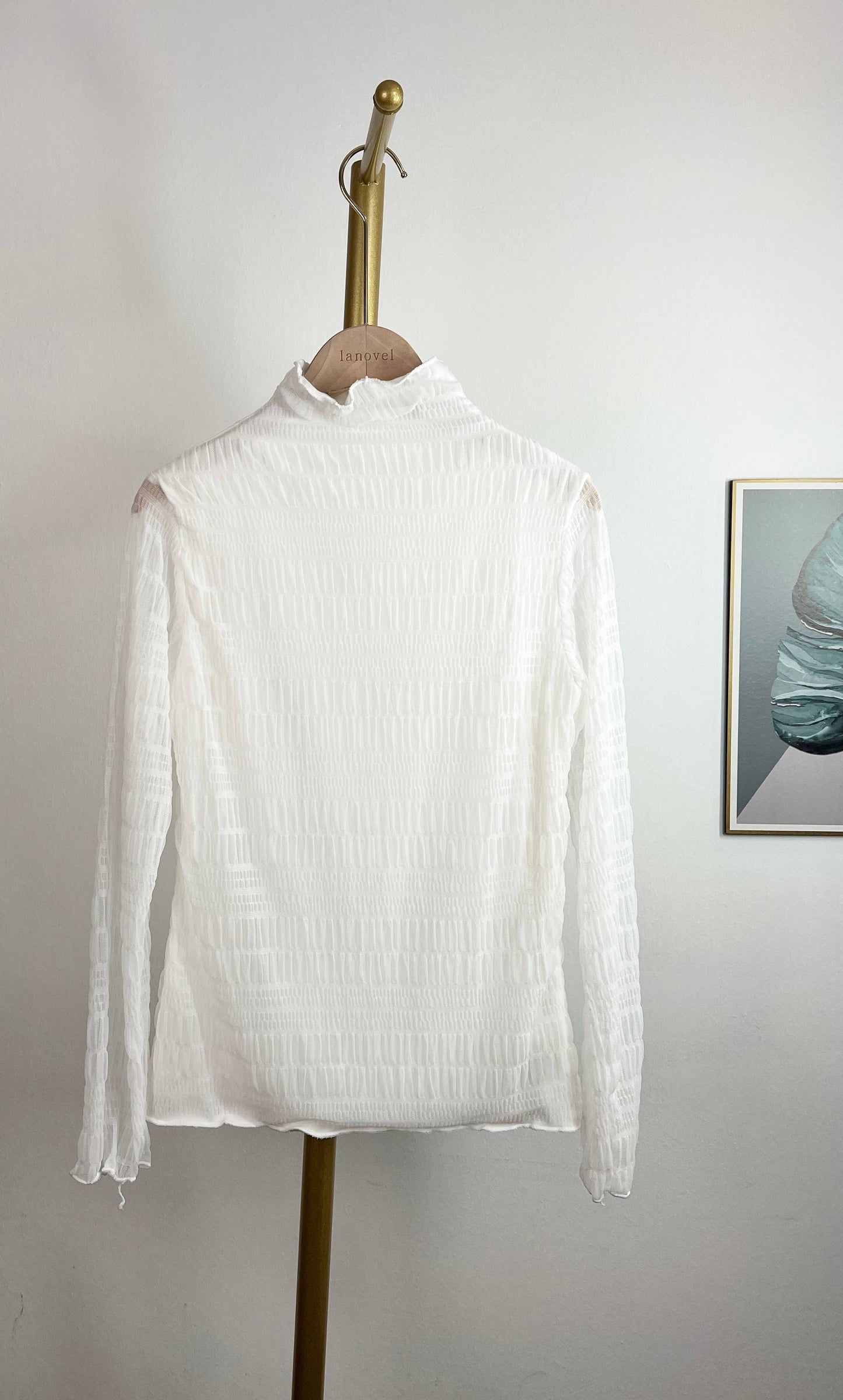 T6129 设计款蕾丝 Long Sleeve Shirt