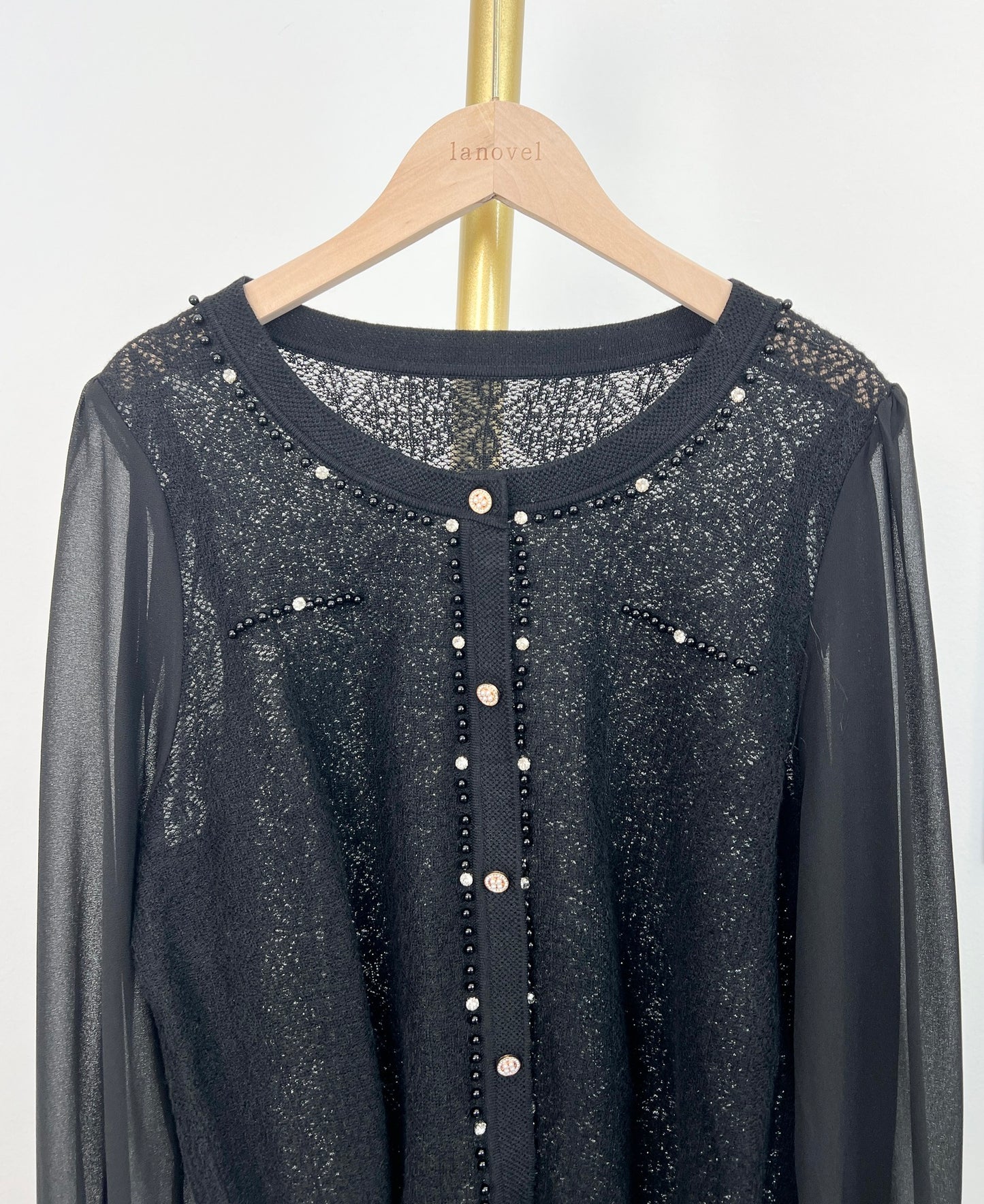 T6252 Premium 重工亮钻针织 Long Sleeve Shirt