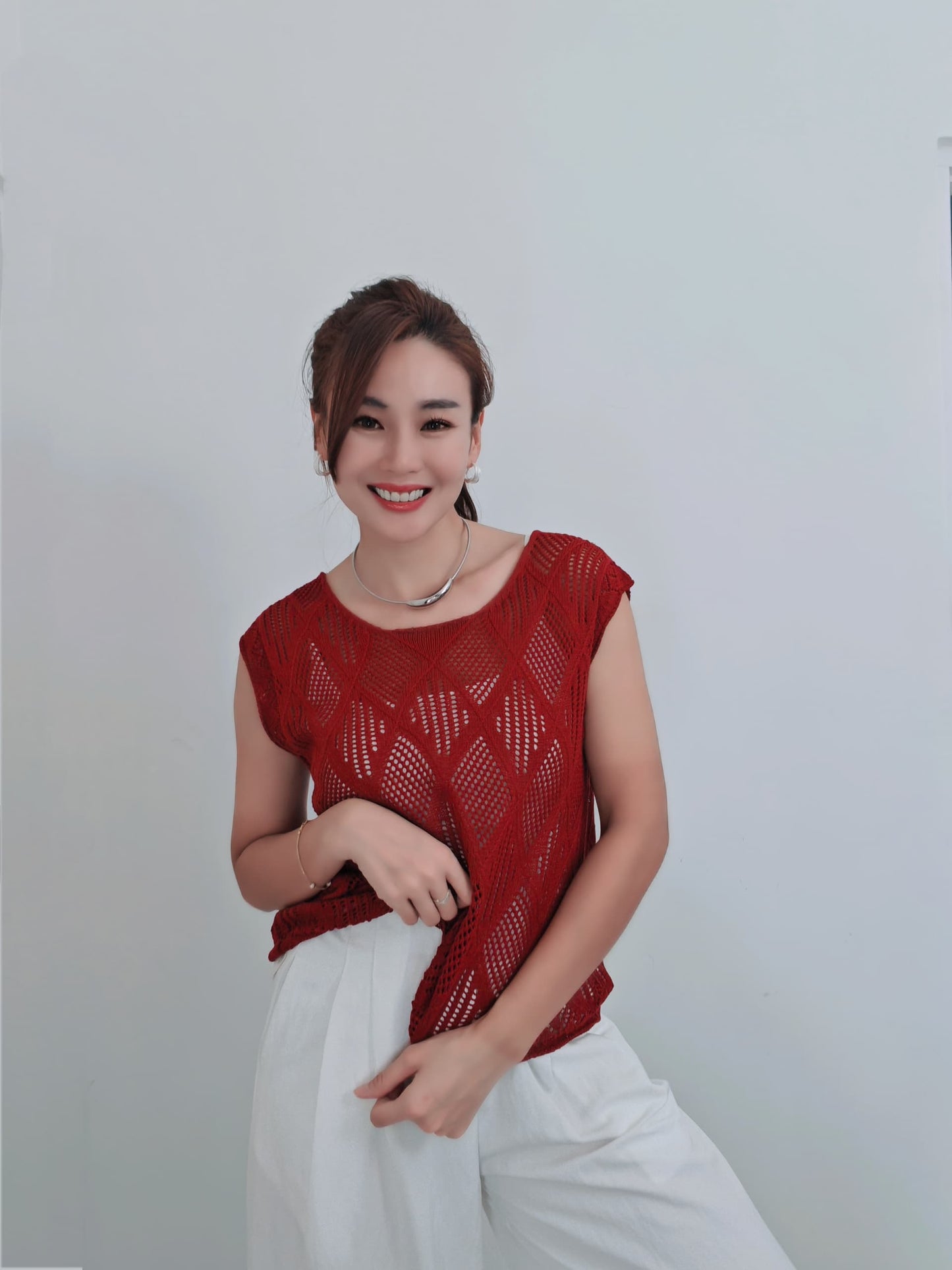 T6731 镂空 Sleeveless Top