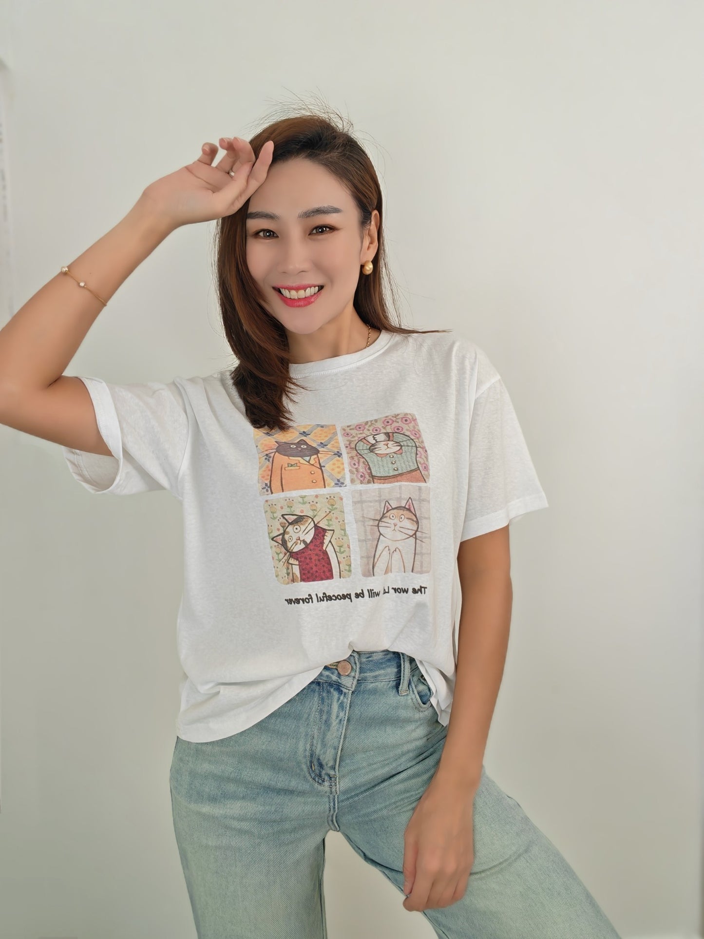 T6804 Top 雪花棉T Short Sleeve Top