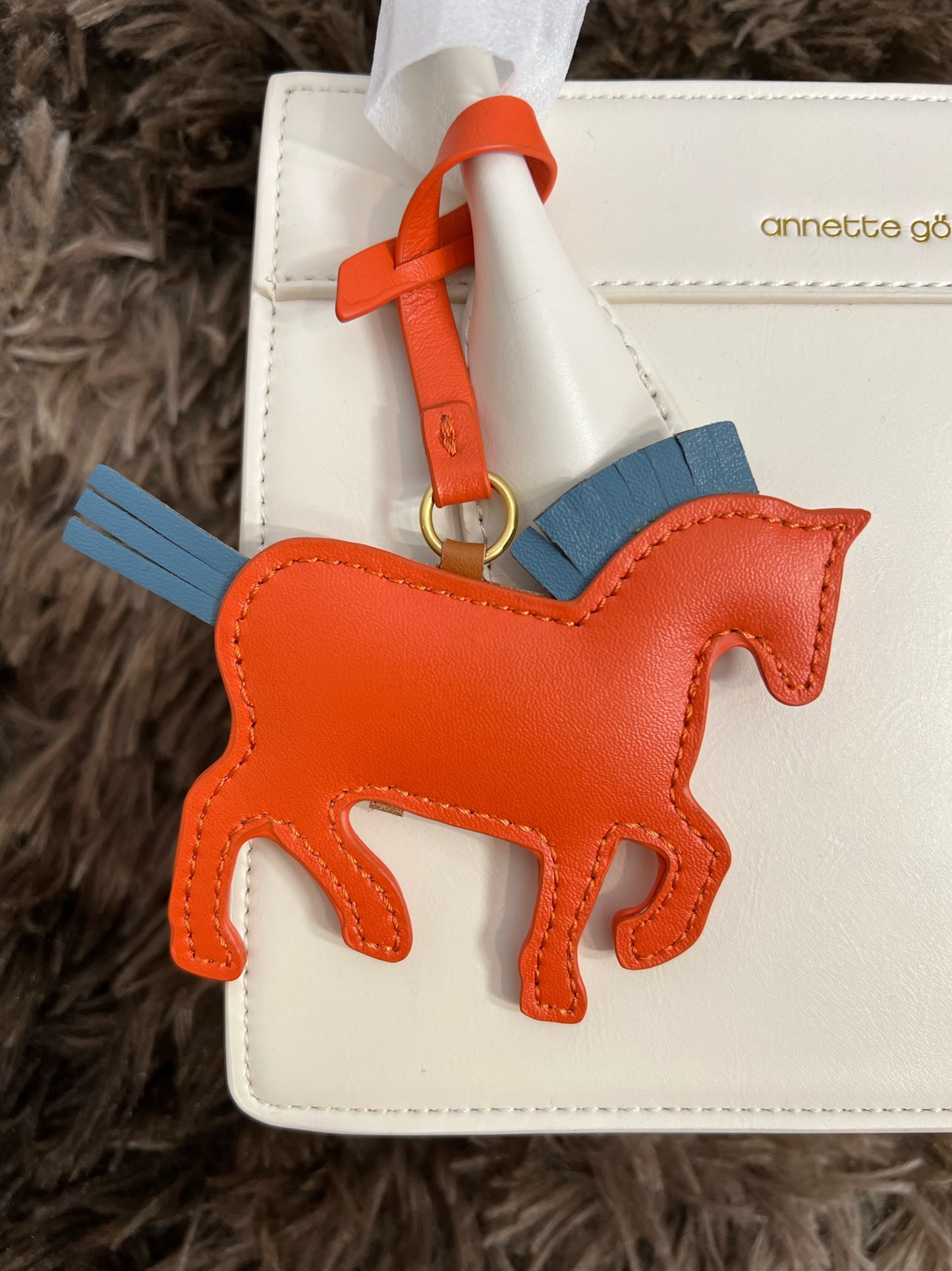 81043 Cream Leather Bag