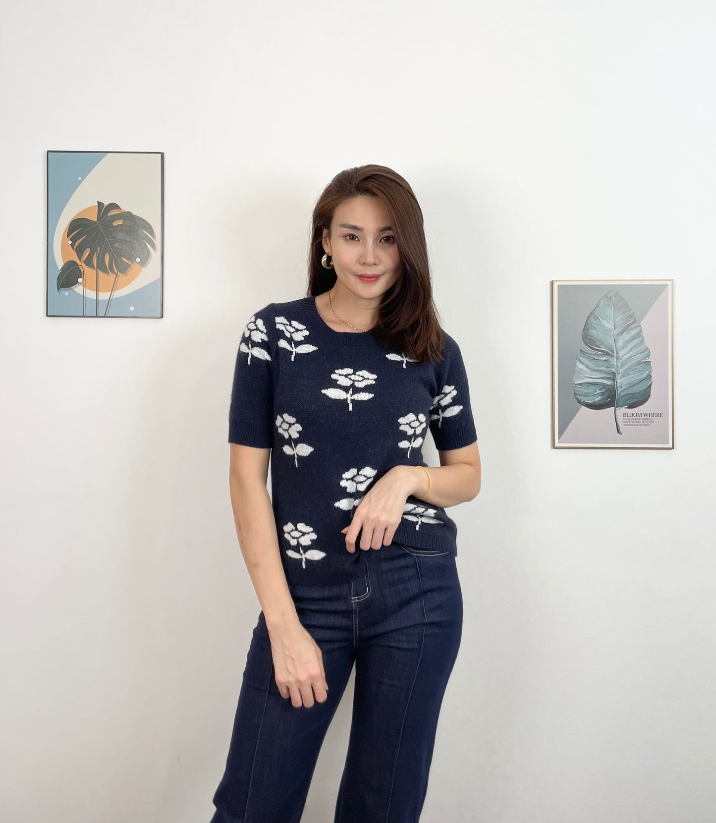 T5972 提花针织 Short Sleeve Shirt