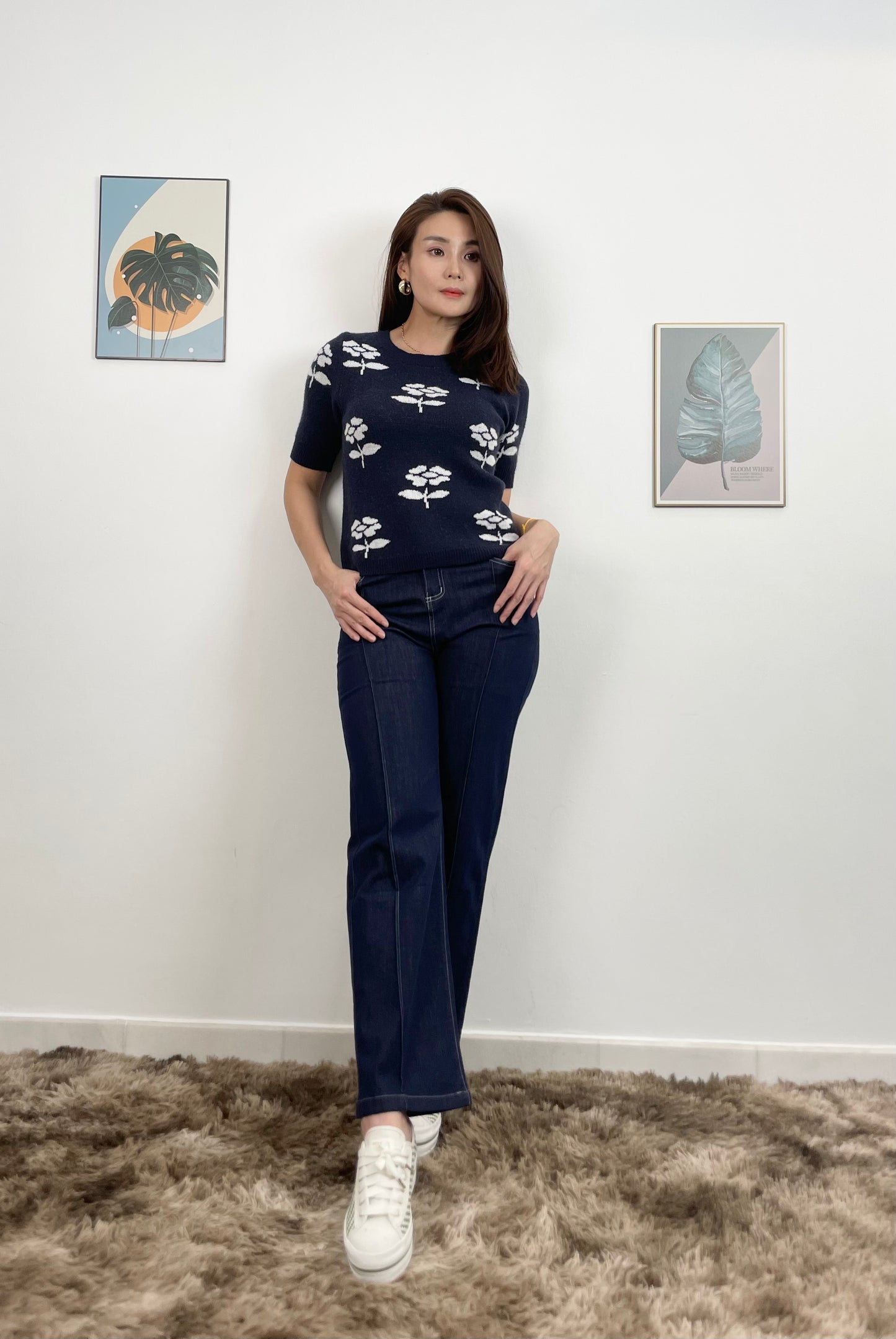 T5972 提花针织 Short Sleeve Shirt
