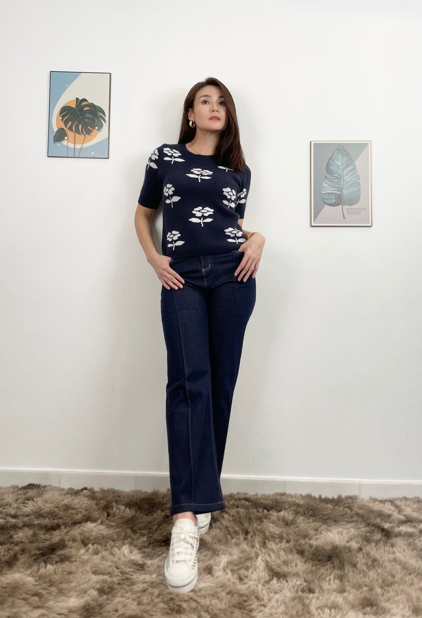 T5972 提花针织 Short Sleeve Shirt