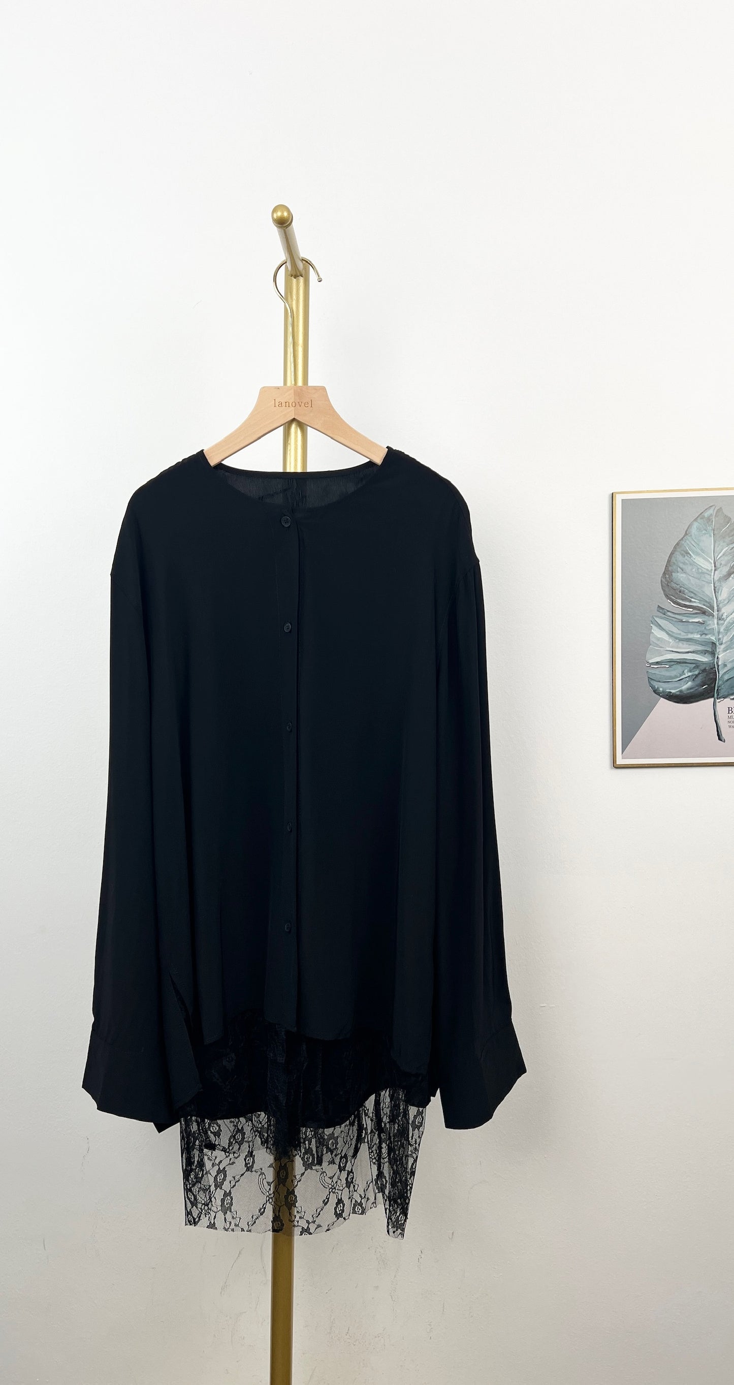 T6276 欧货蕾丝拼接衬衫 Short Sleeve Shirt