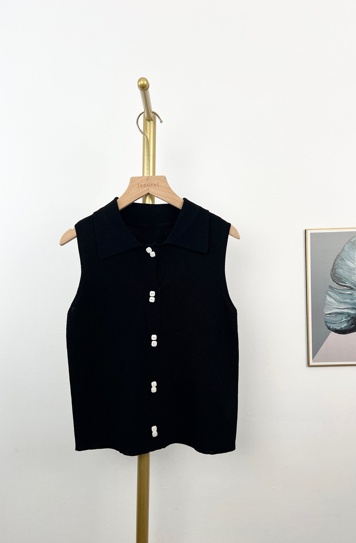 T6271 Premium 翻领无袖衫 Short Sleeve Shirt