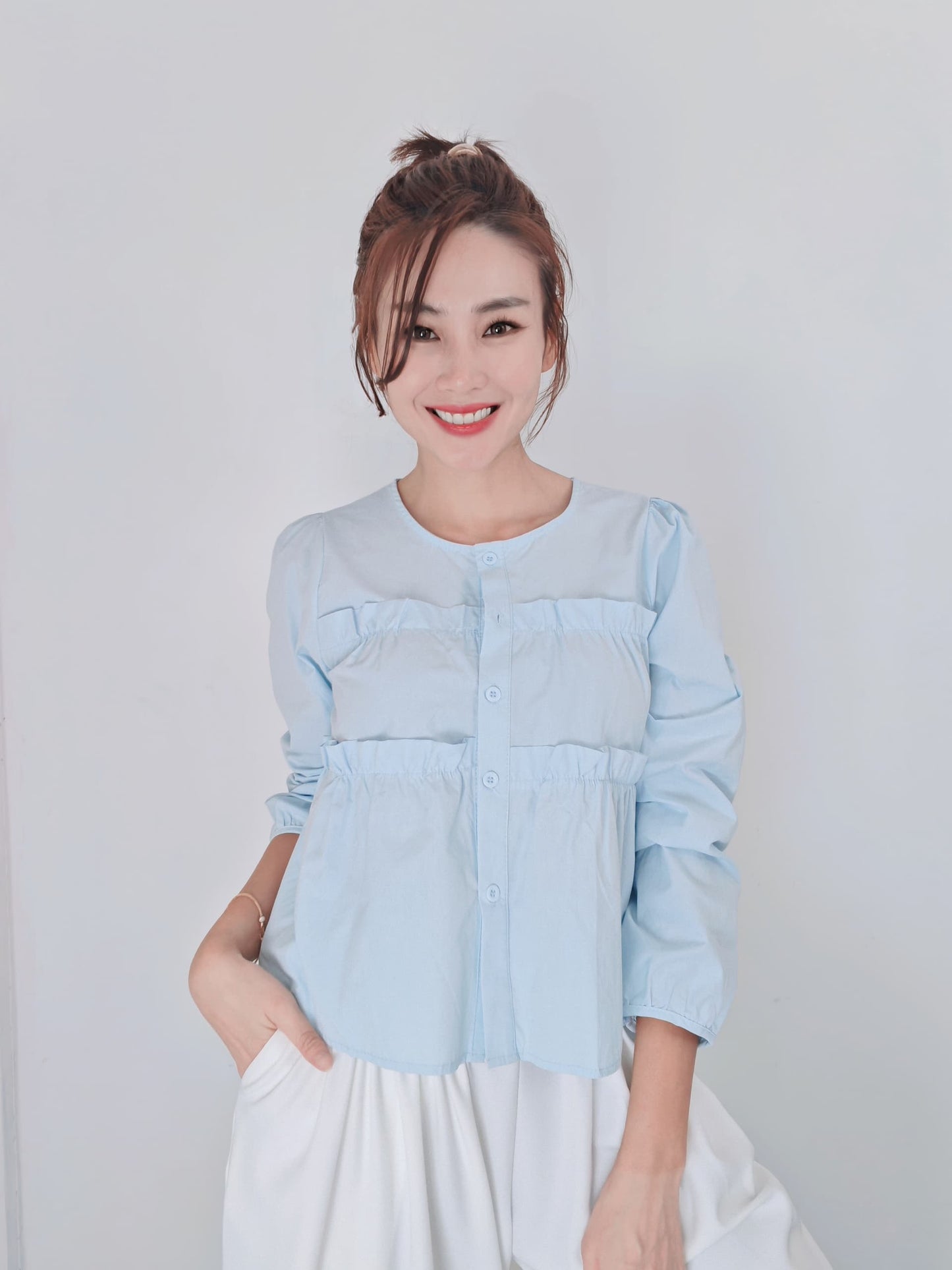 Z106 8376 Top 衬衫 (Free Size B:100 L:53)