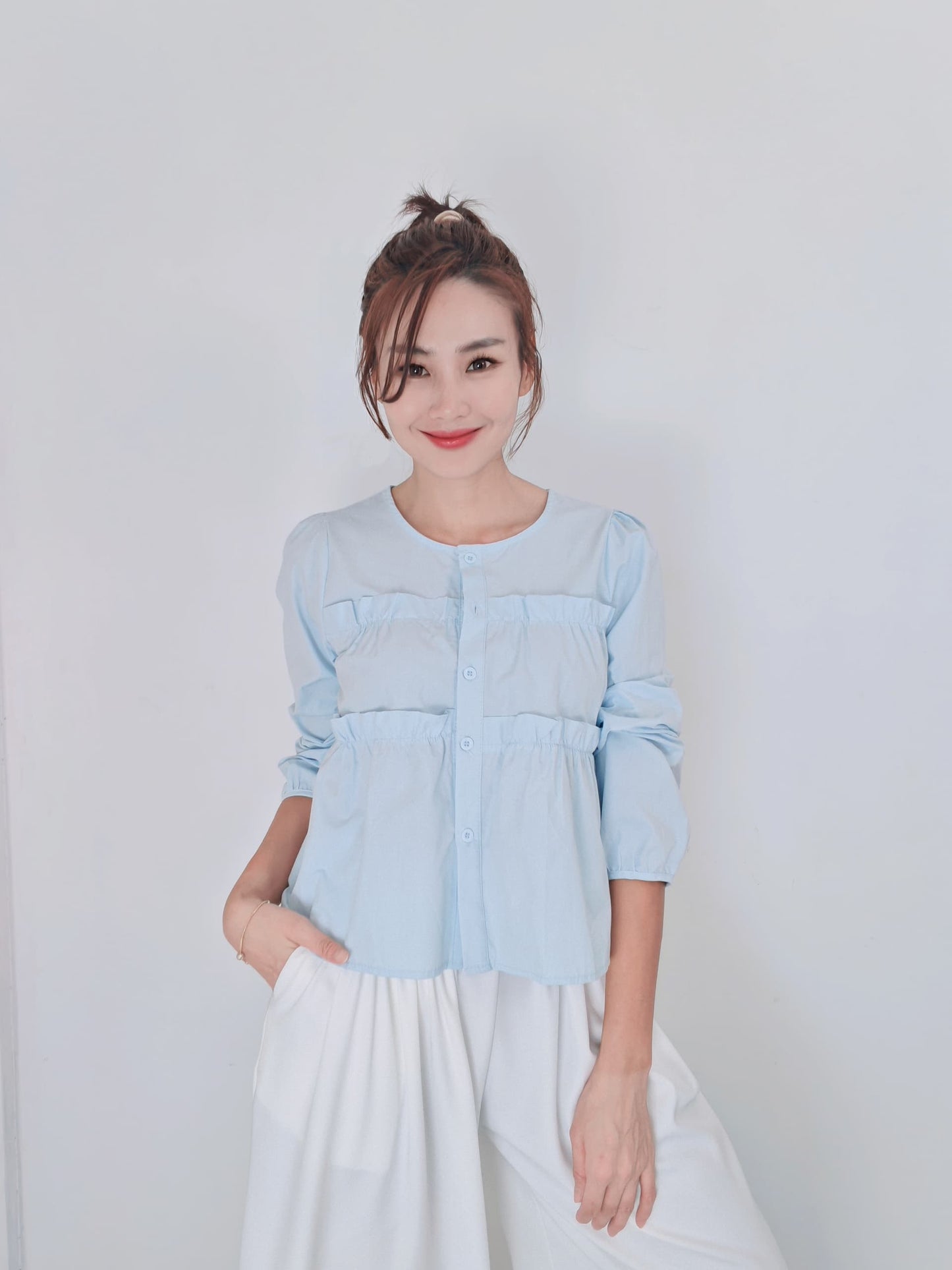 Z106 8376 Top 衬衫 (Free Size B:100 L:53)
