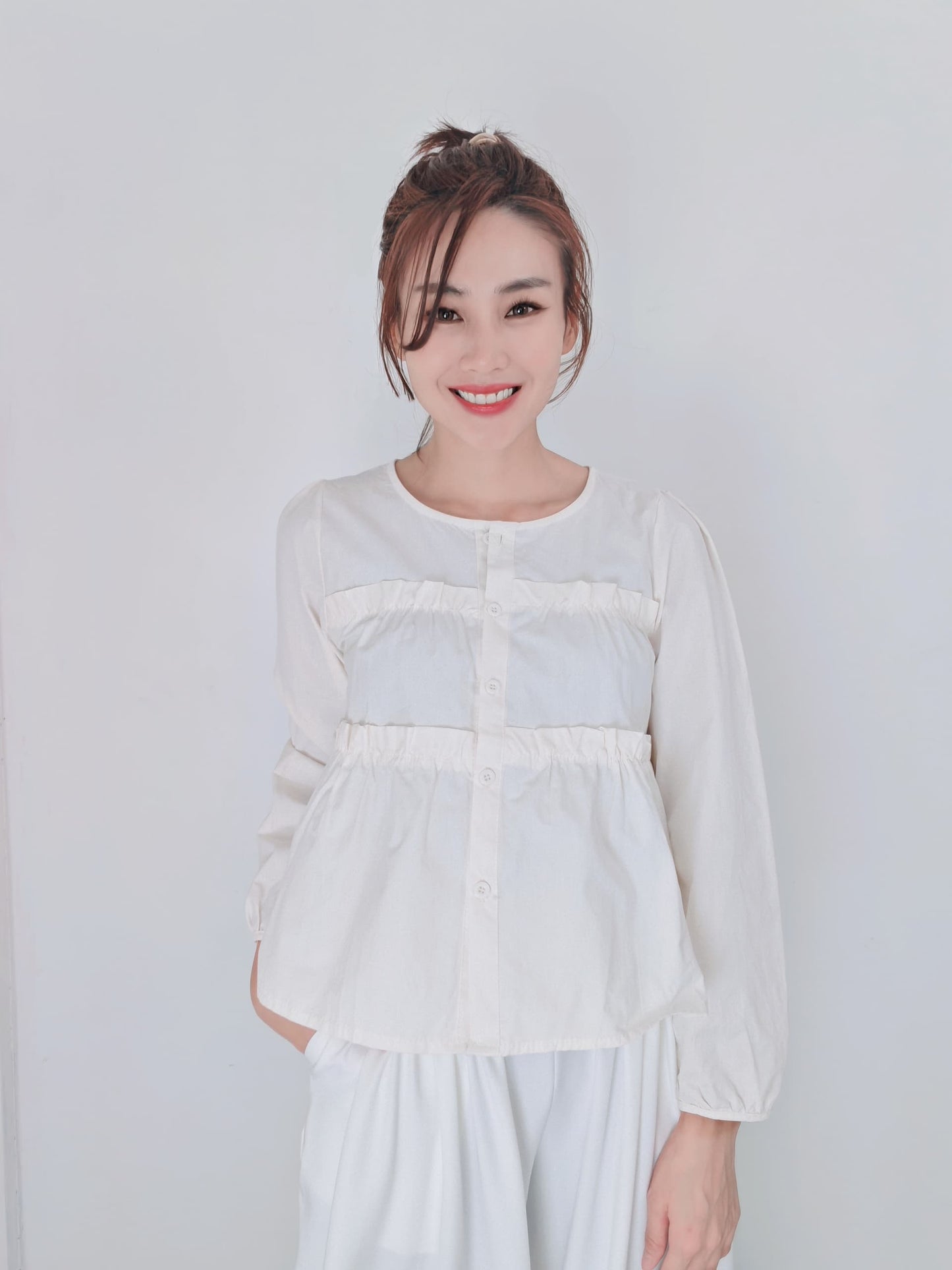 Z106 8376 Top 衬衫 (Free Size B:100 L:53)