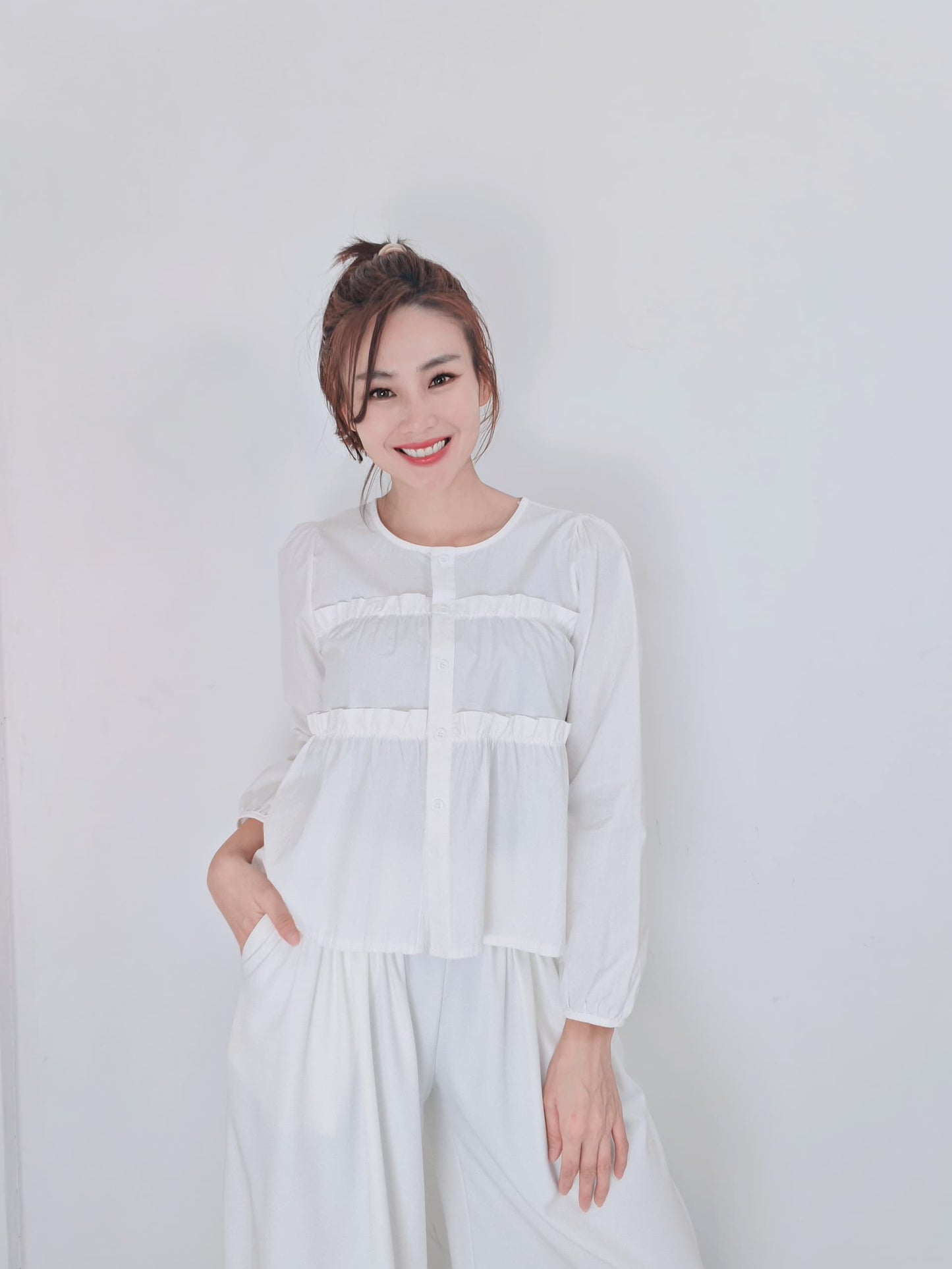 Z106 8376 Top 衬衫 (Free Size B:100 L:53)