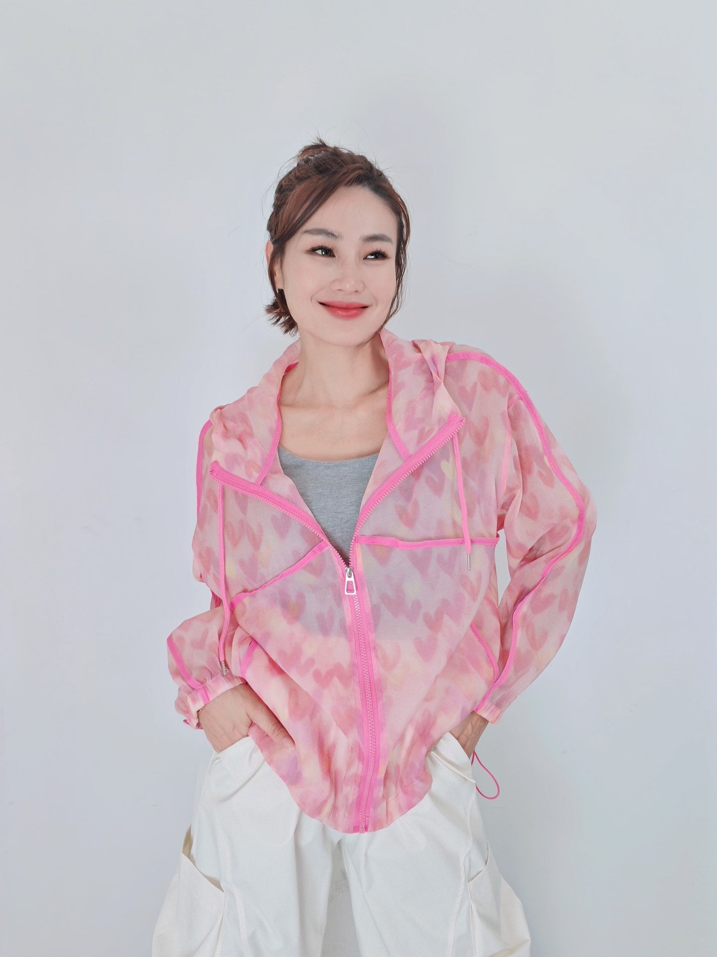 Z119 YF6630 Top 防晒外套 - Pink