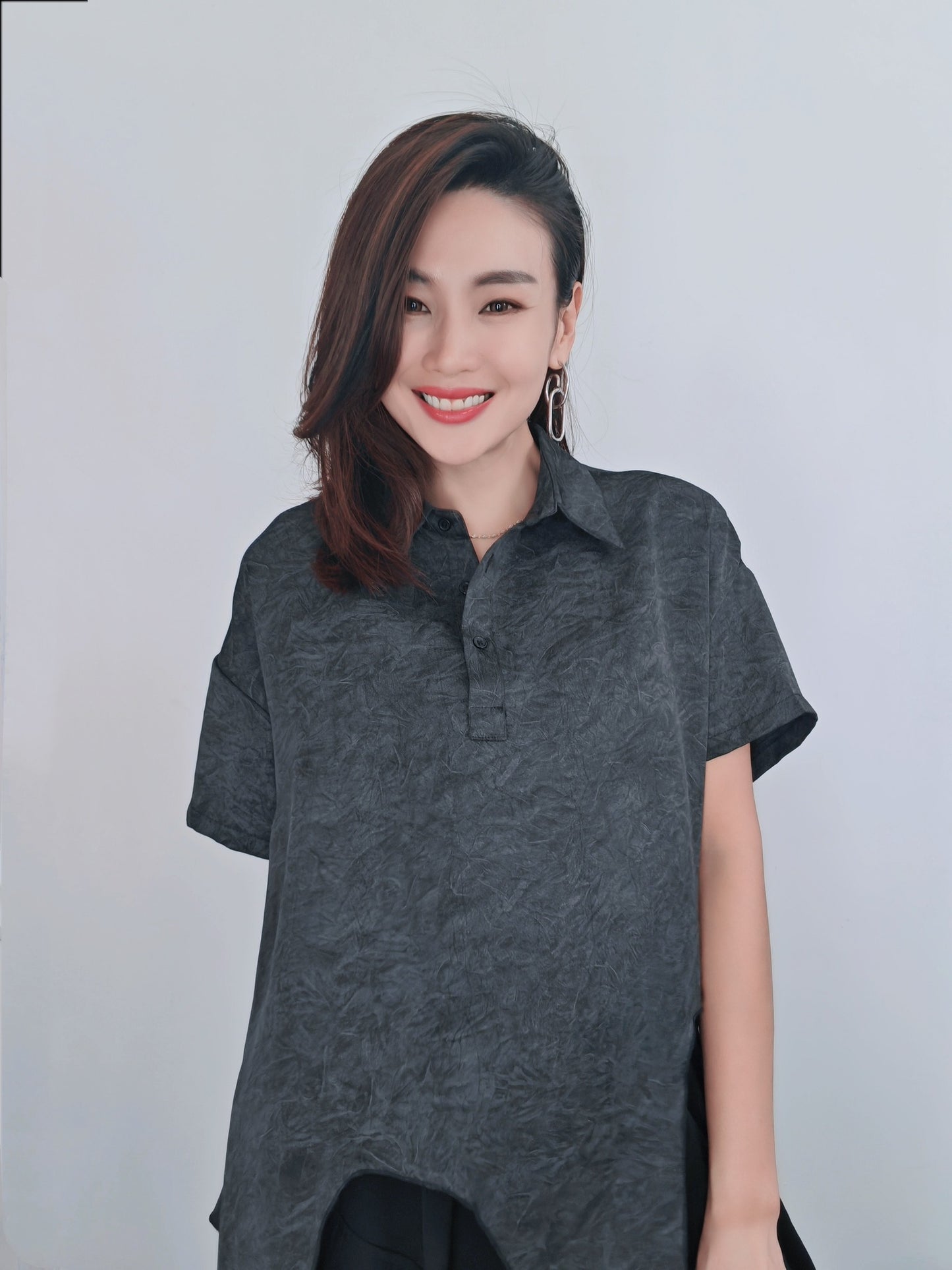 Z37 21013 Top 衬衣 Black