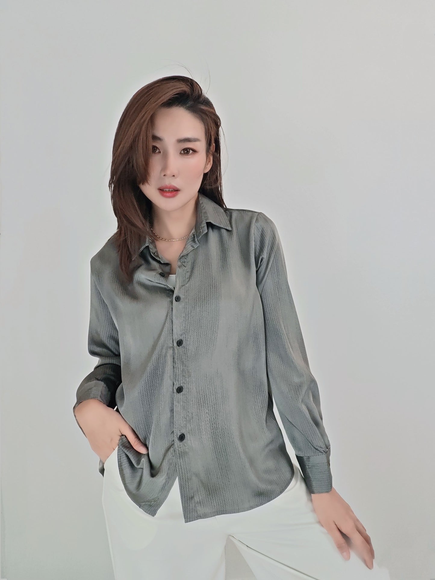 Z55 1660 Top 醋酸印花衬衫