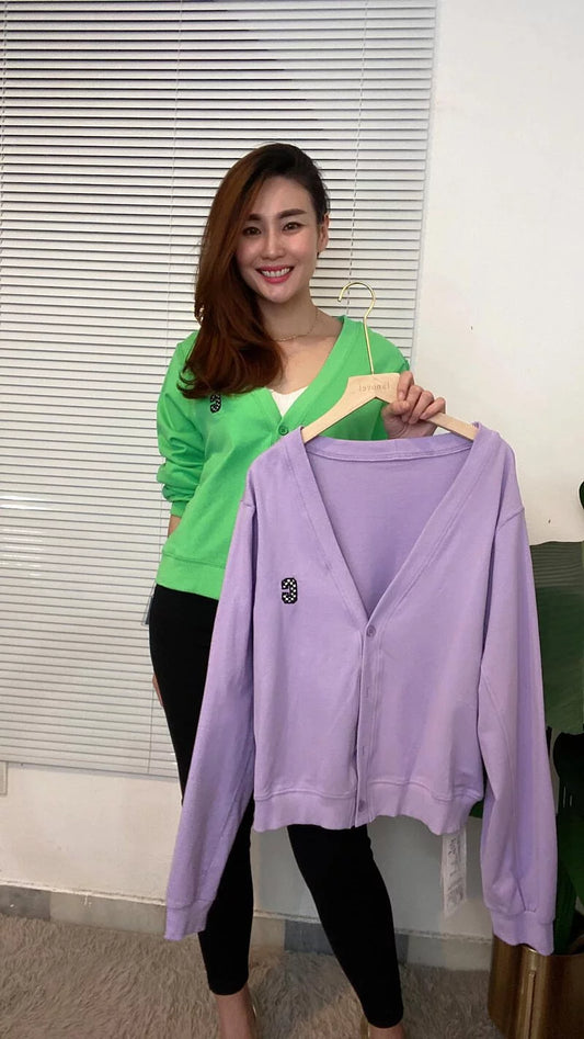T4641 Casual V-Neck Cashmere Cardigan