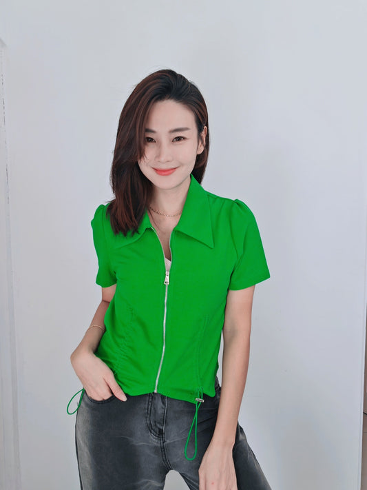 T4833 polo领设计款 Short Sleeve Shirt (B:94 L:53)