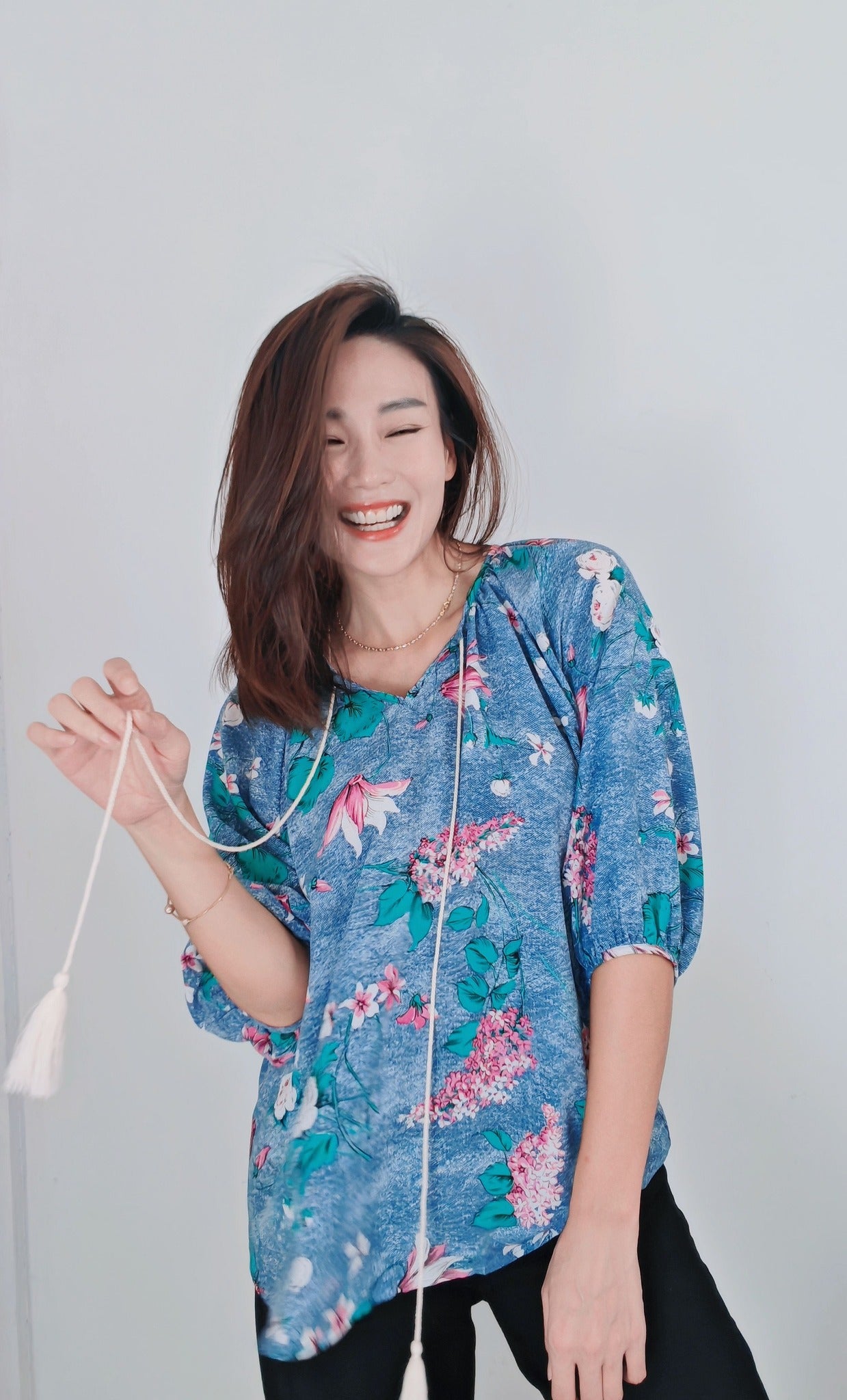 T6081 抽绳领设计款 Short Sleeve Shirt