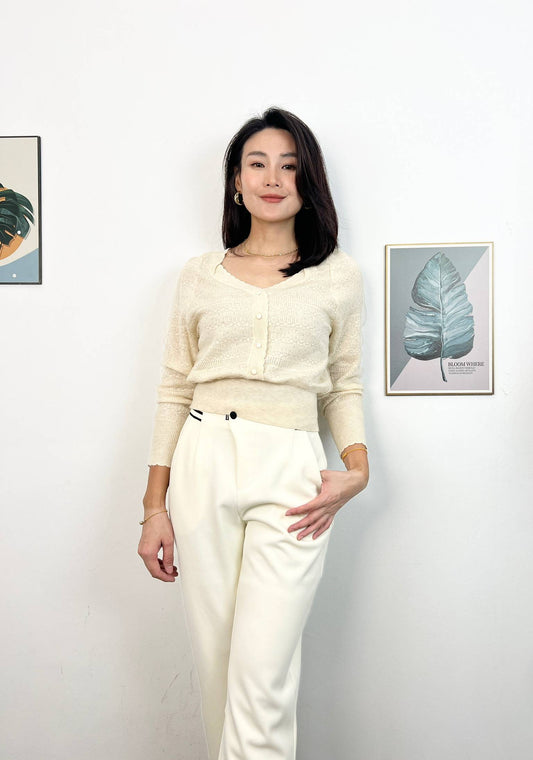 T6227 提花网纱袖 Long Sleeve Shirt