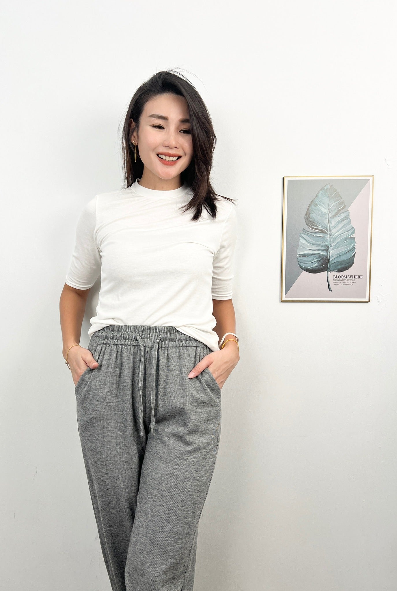 T6255 Short Sleeve T Shirt - WHITE