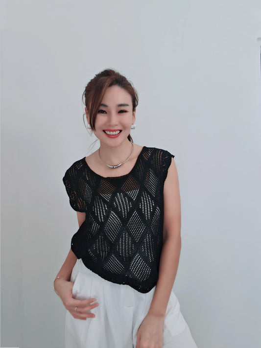 T6731 镂空 Sleeveless Top