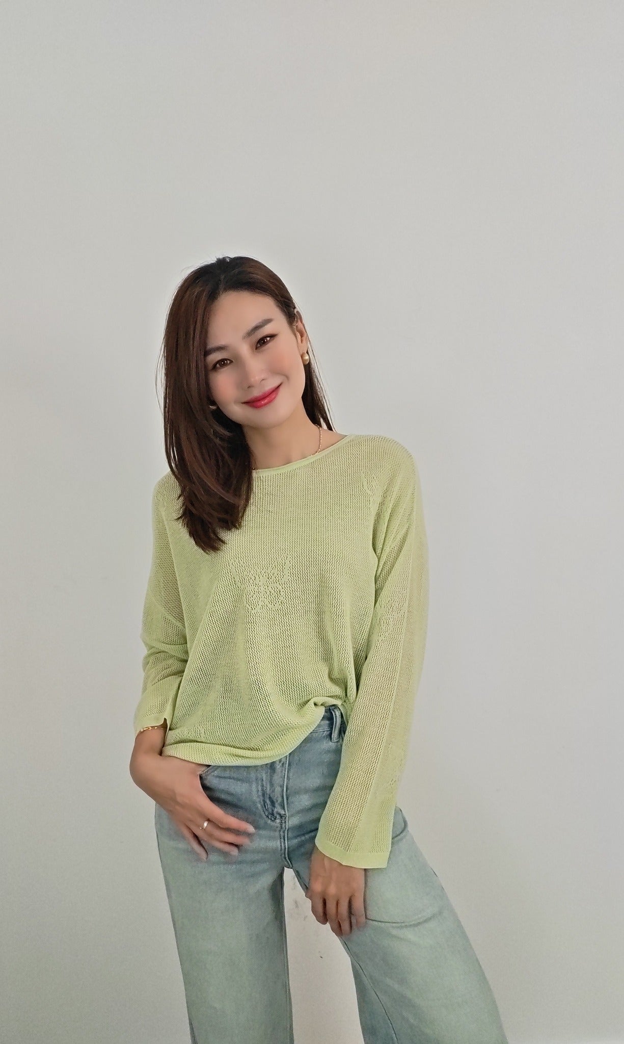 T6750 镂空 Long Sleeve Top