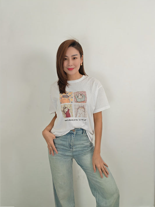 T6804 Top 雪花棉T Short Sleeve Top