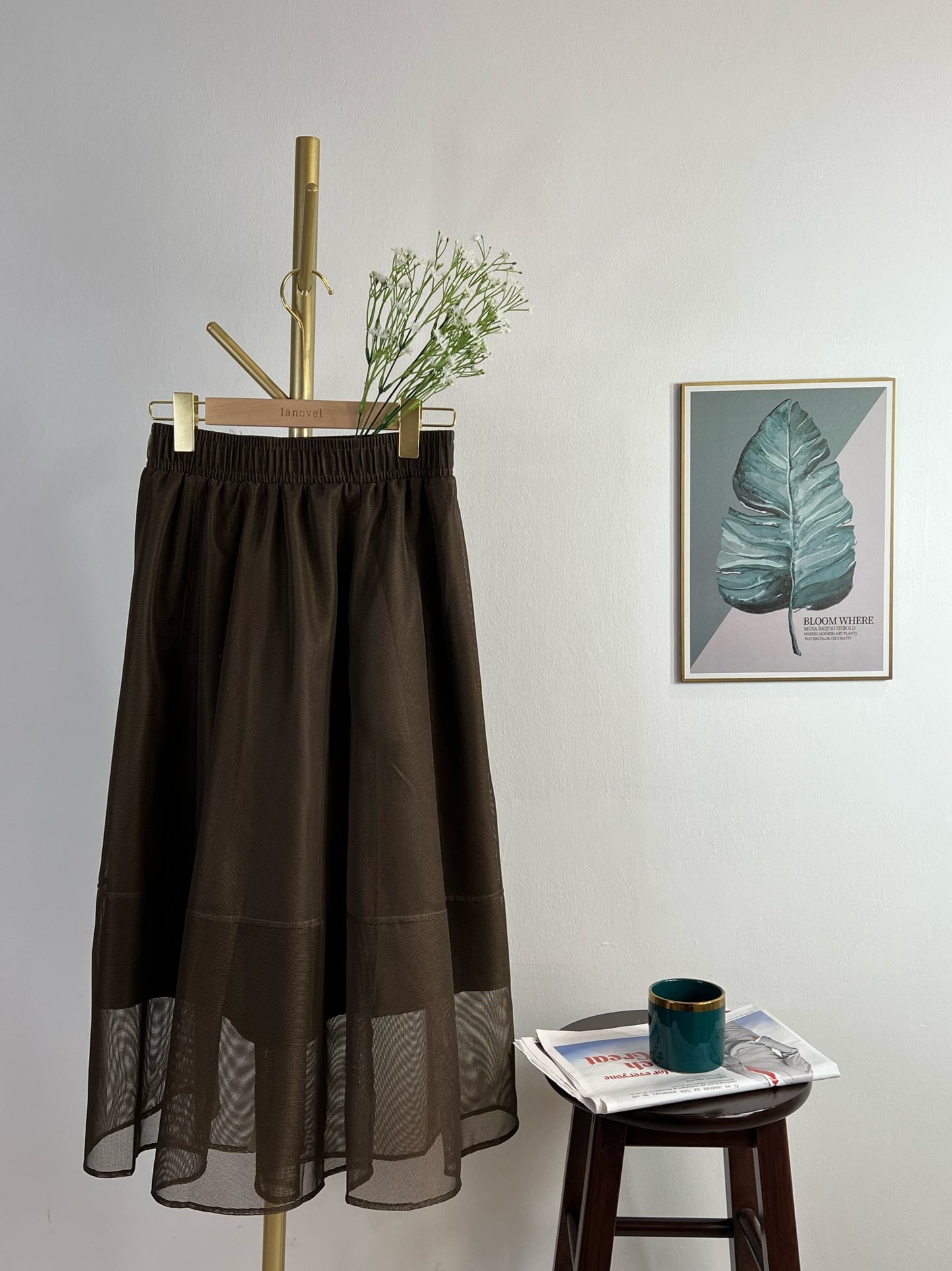 S5564 Sheer Long Skirt