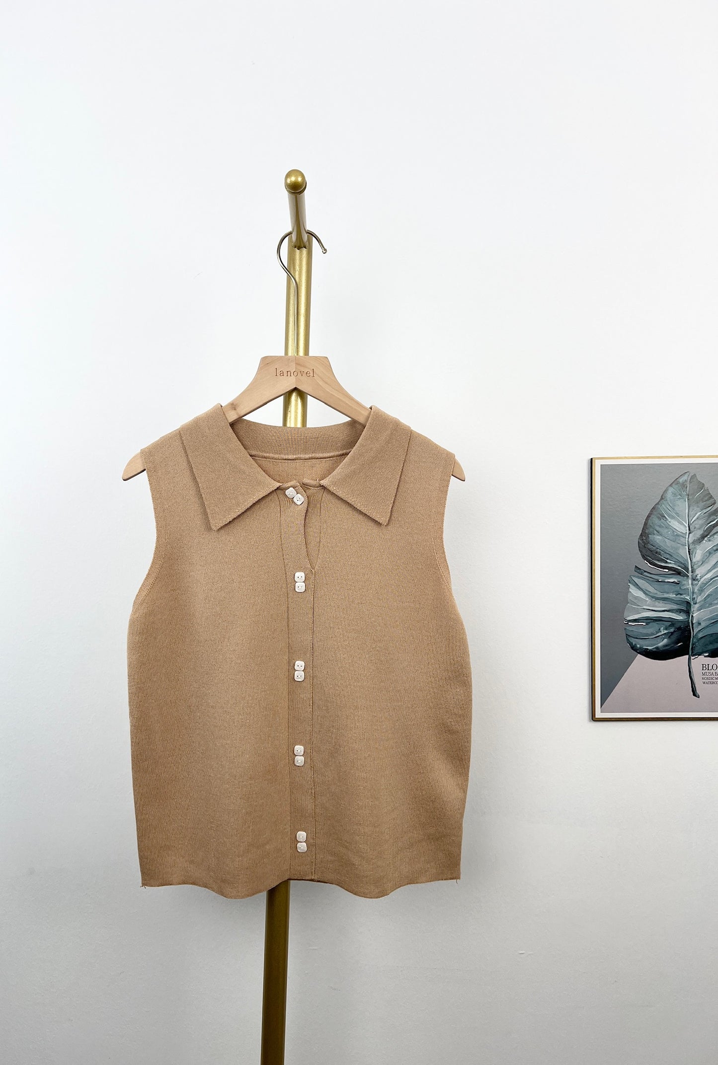 T6271 Premium 翻领无袖衫 Short Sleeve Shirt