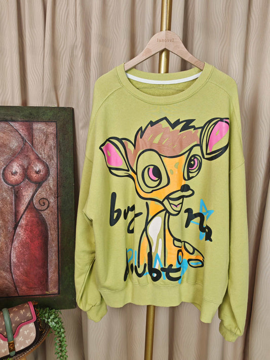T5639 Oversized Graphic Sweater