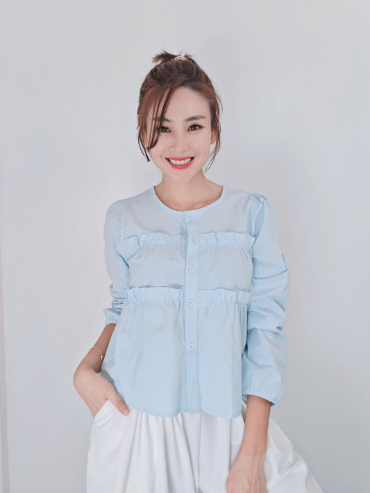 Z106 8376 Top 衬衫 (Free Size B:100 L:53)