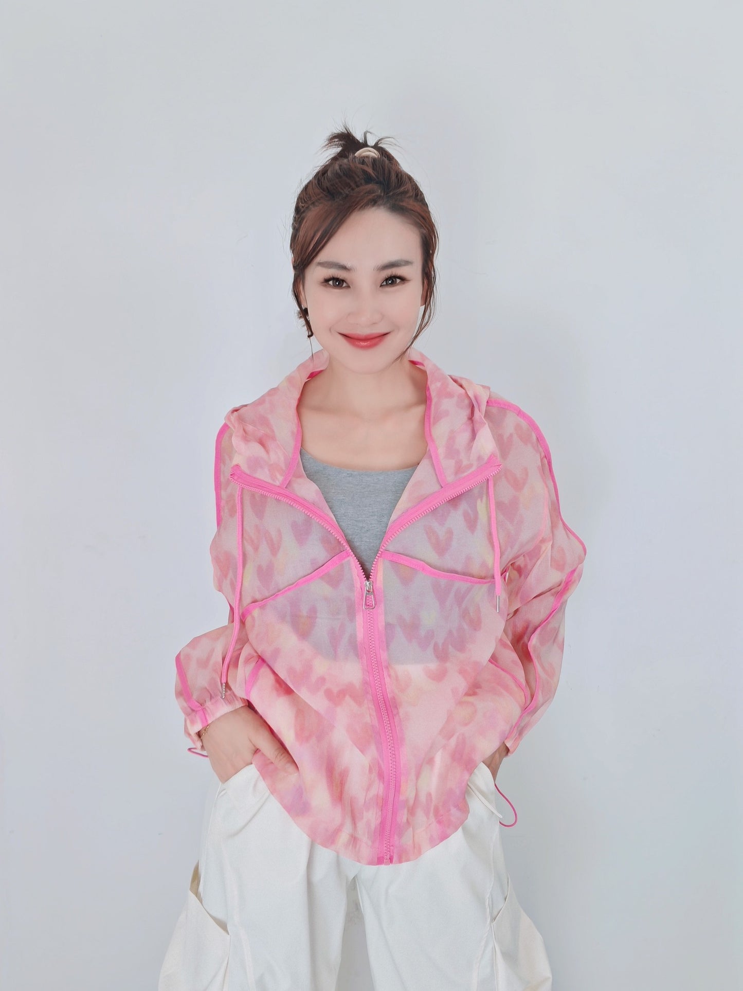 Z119 YF6630 Top 防晒外套 - Pink