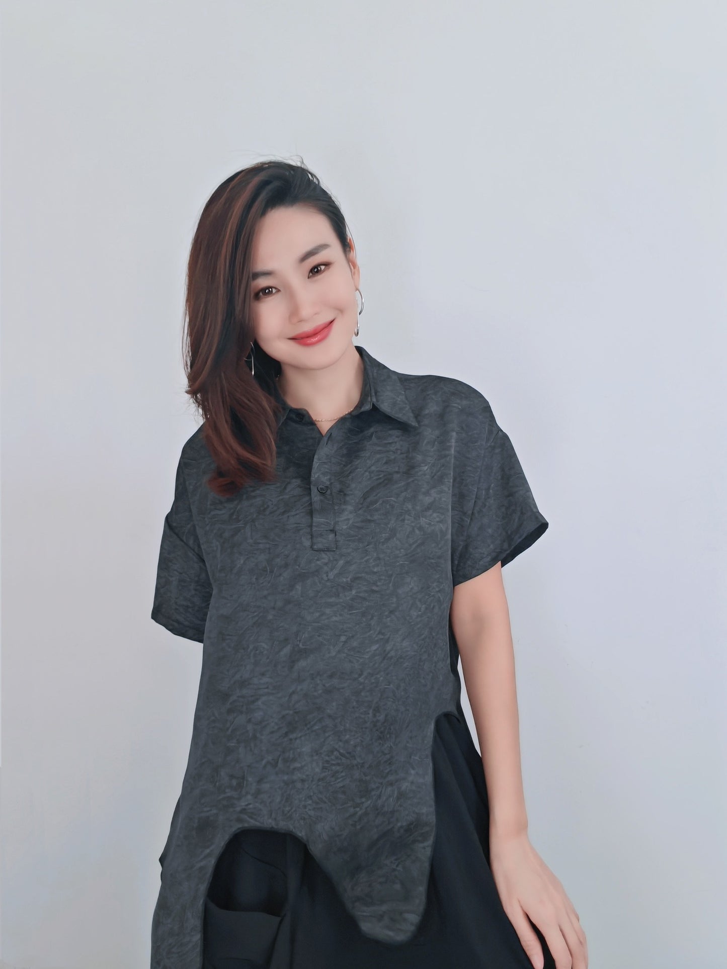 Z37 21013  Top 衬衣 Black