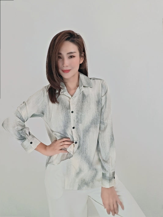 Z55 1660 Top 醋酸印花衬衫